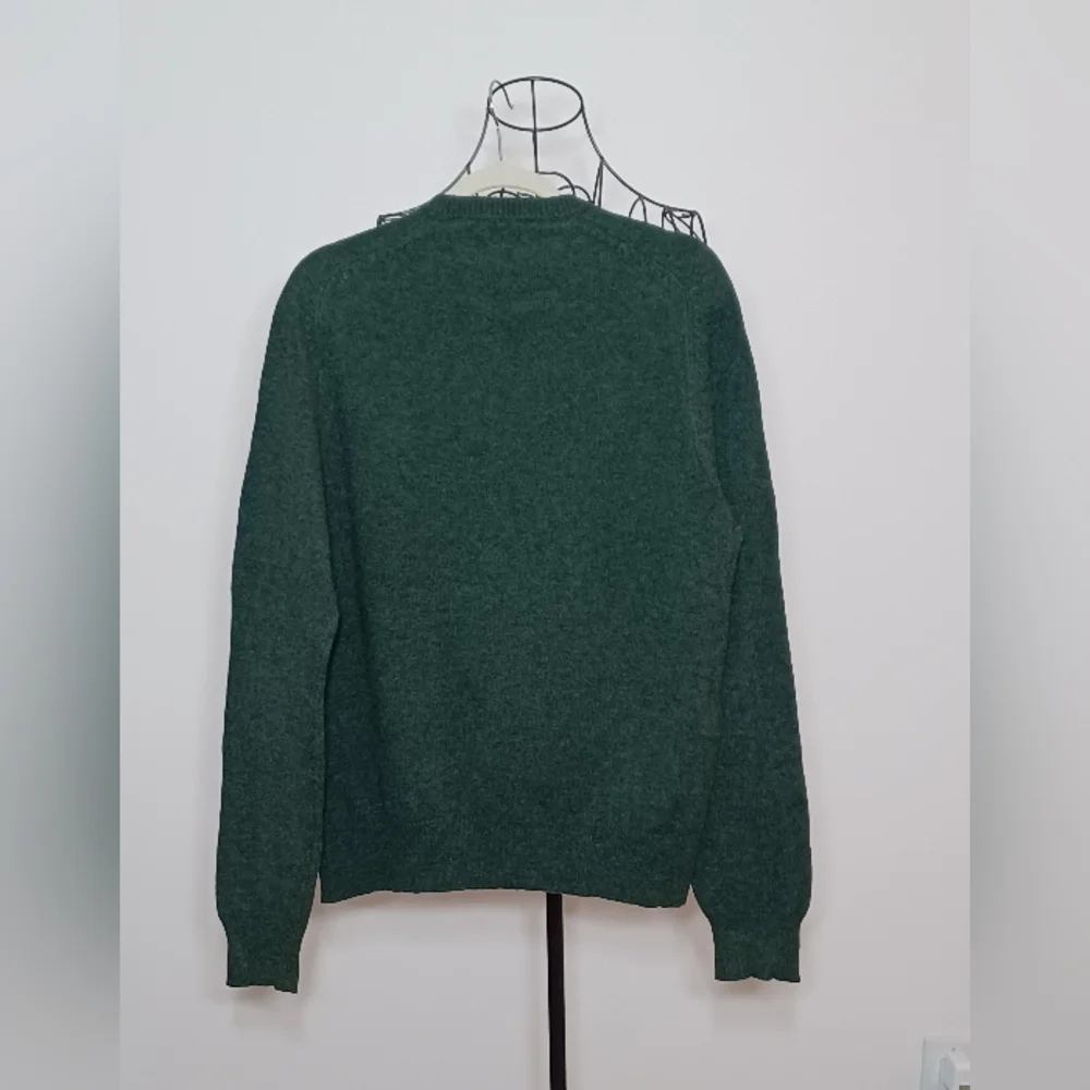 J. Crew Men's Grewneck Sweater- Forest Green- Size L